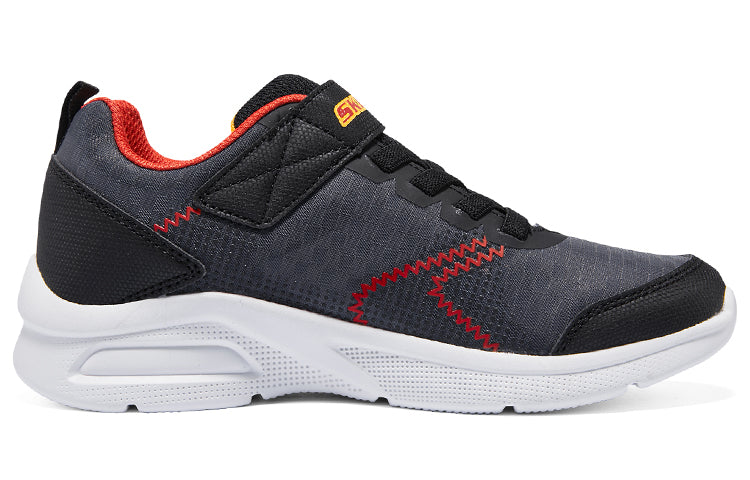 (GS) Skechers Microspec - Zovox Athletic Sneaker 'Black Grey Red' 403799L-CCBK
