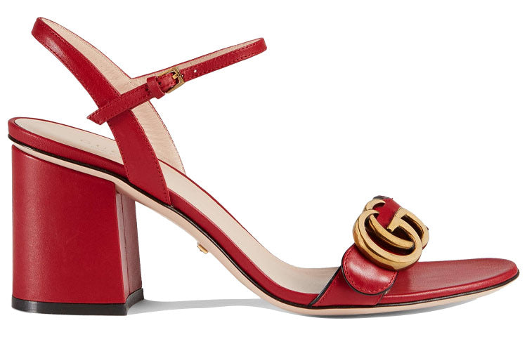 (WMNS) Gucci G Heel Sandals 'Red Gold' 453379-A3N00-6433