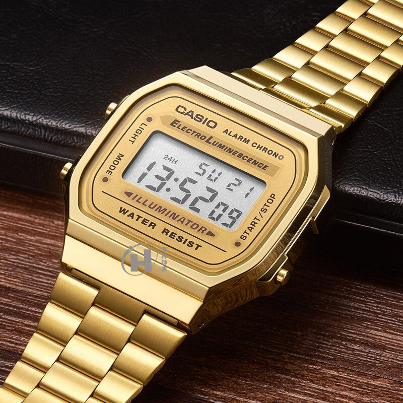 CASIO Waterproof Quartz Unisex Mens Gold Digital LA690WGA-9