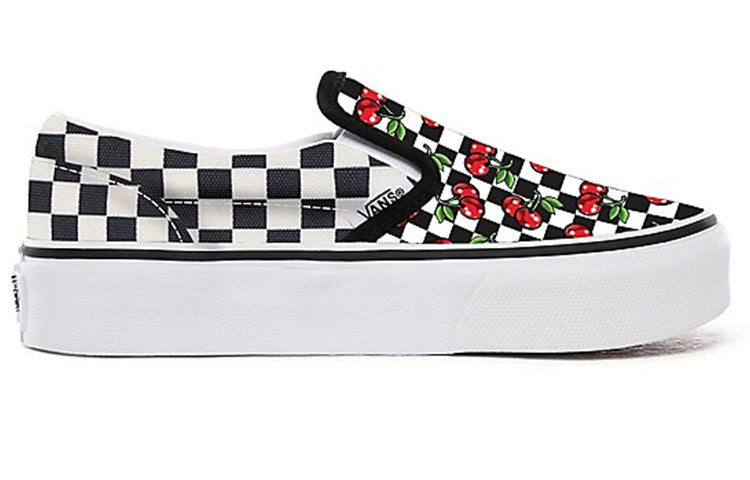 Vans Customs Cherry Checkerboard Slip-on Checkboard Black/White VN0A3CST060