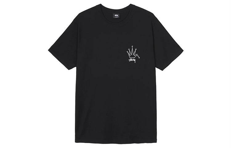 Stussy Old Crown Tee Classic Logo Short Sleeve Unisex Black 1904510-BLACK
