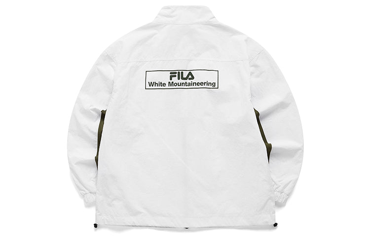 Fila FUSION x White Mountaineering Crossover Stand Collar Multiple Pockets Sports Colorblock Woven Jacket T11W117708F-WT