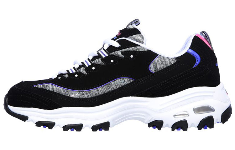 (WMNS) Skechers D'Lites Low-Top Running Shoes Black/Grey 149060-BKPR
