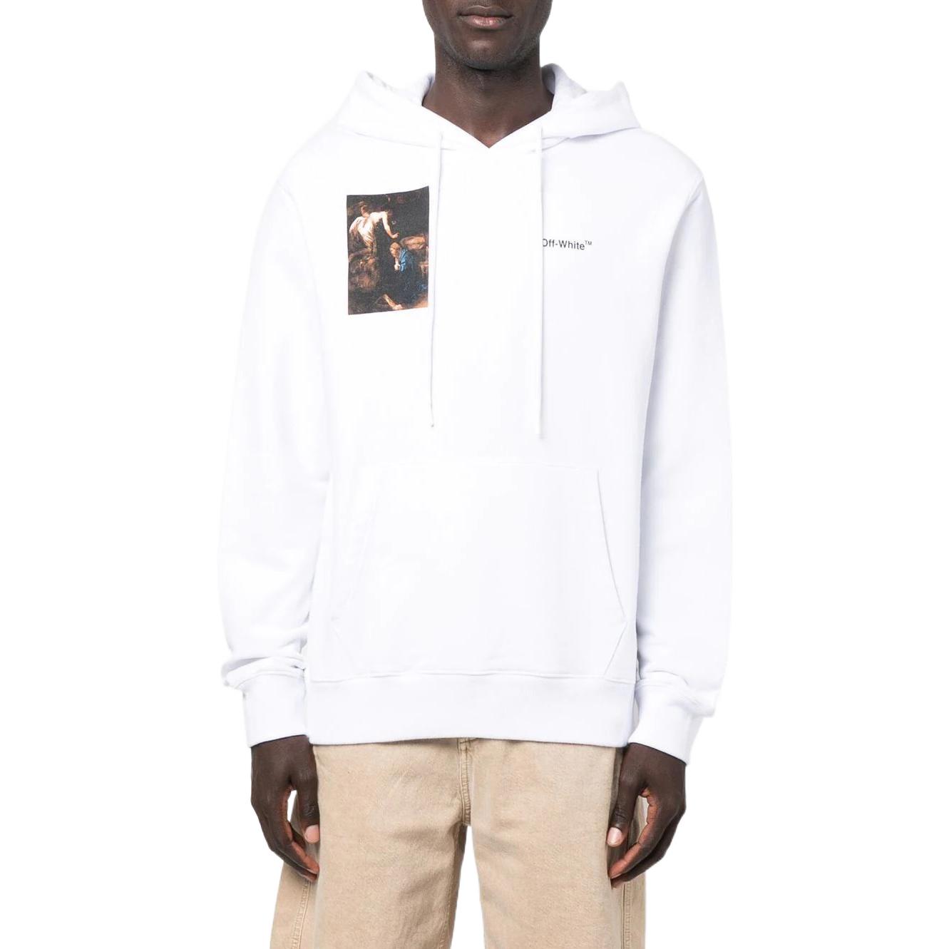 Men's Off-White FW22 Character Pattern Printing Loose Fit White OMBB097C99FLE0100110