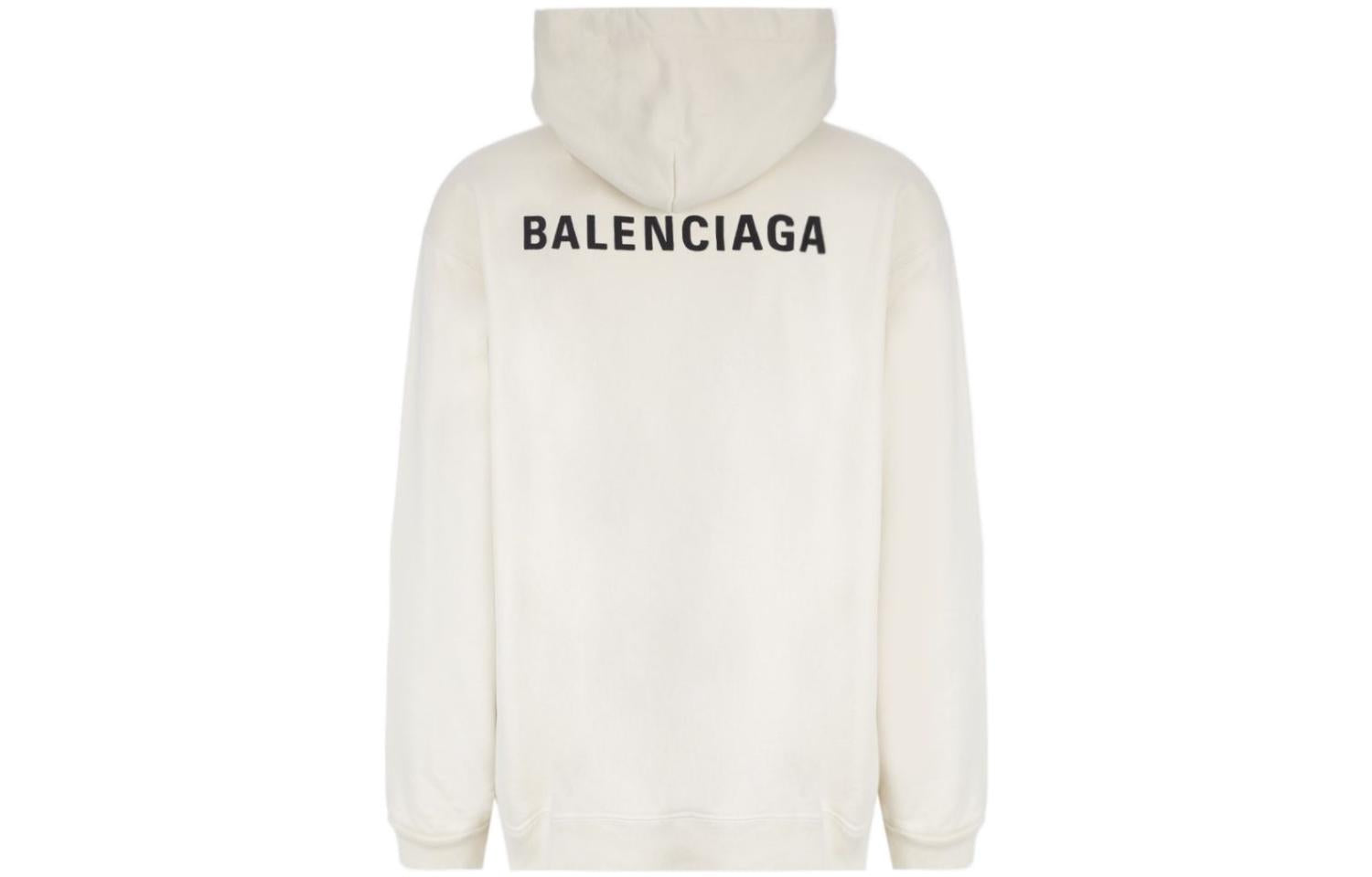 Balenciaga Back Logo Hoodie Regular Fit 'Off White' 600583TMVF5-9069