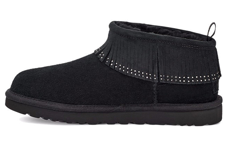 (WMNS) UGG Ultra Mini Fringe Bling 'Black' 1121576-BLK