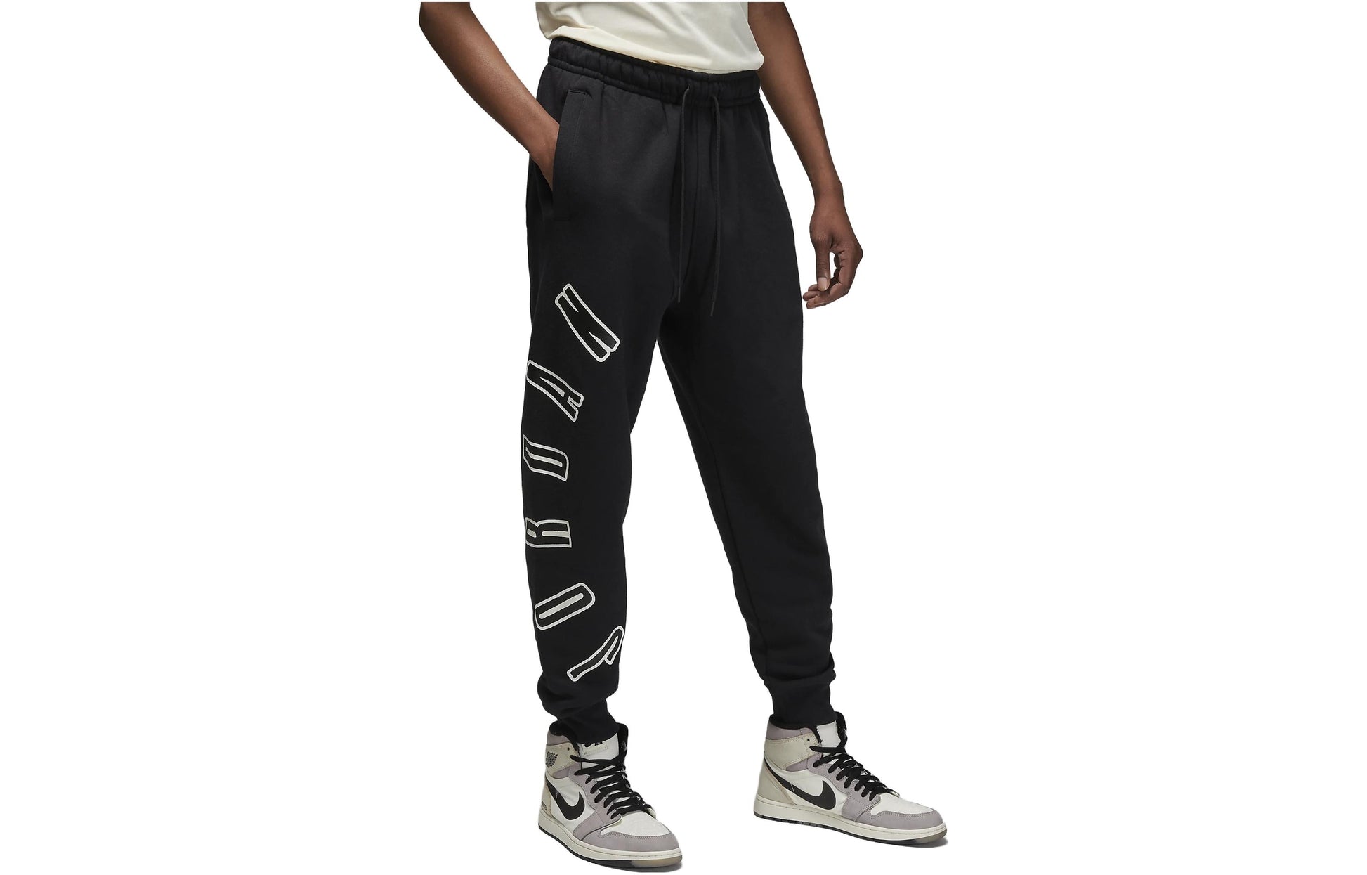 Air Jordan Flight MVP Fleece Trousers 'Black Sail' FB7027-010