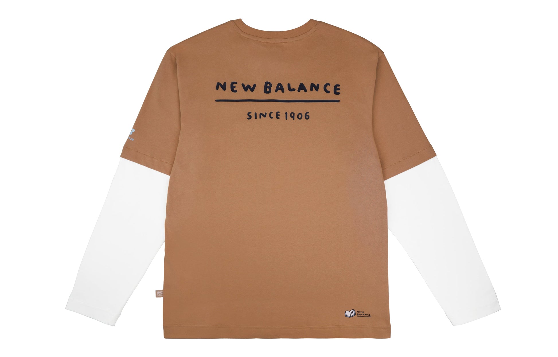 New Balance x Zero Per Zero Colorblock Long Sleeve Tee Asia Sizing 'Brown White' NDA47013-BEI