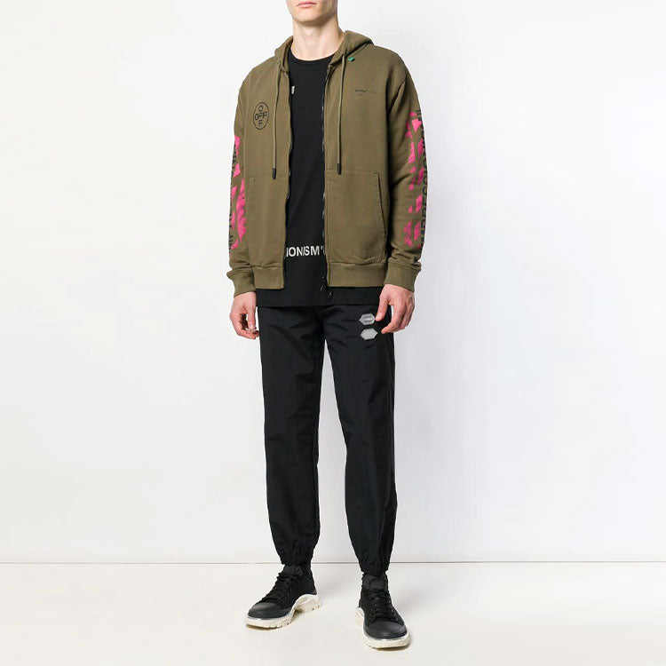 Off-White SS19 Logo Print Long Sleeve Cotton Sweatshirt OMBE001R190030154328