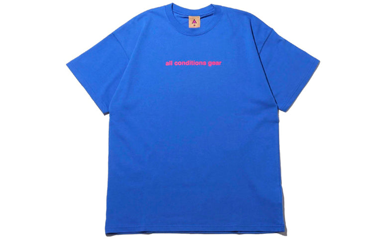 Men's Nike ACG 3D Logo Printing Short Sleeve Blue T-Shirt BV8351-480