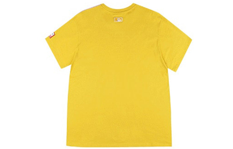 MLB Yankees Chest Alphabet Printing Cotton Short Sleeve Unisex Yellow 31TSCG931-50Y