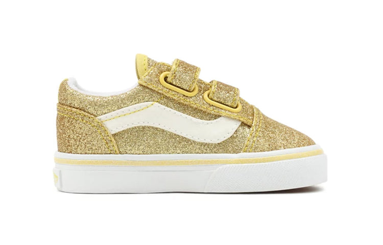 Vans Toddler Core Confetti Old Skool Velcro Low-Top Sneakers Gold/Yellow TD VN000D3Y8BB