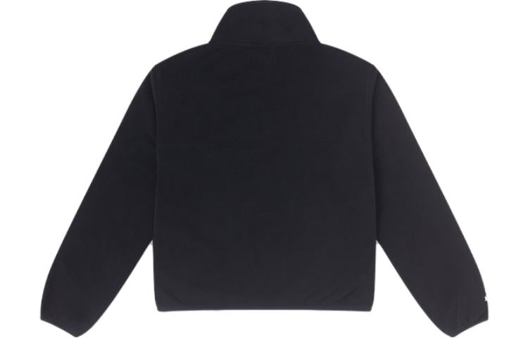 (WMNS) Converse Counter Climate Polar Fleece Half-Zip Popover Asia Sizing 'Black' 10025677-A01