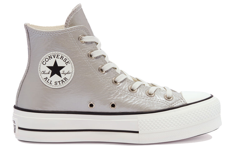 (WMNS) Converse Chuck Taylor All Star Metallic Classics Platform High 'Silver Egret' 569238C
