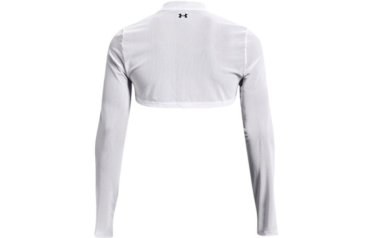 (WMNS) Under Armour Crop Boss Sweateshirt White 1365997-100