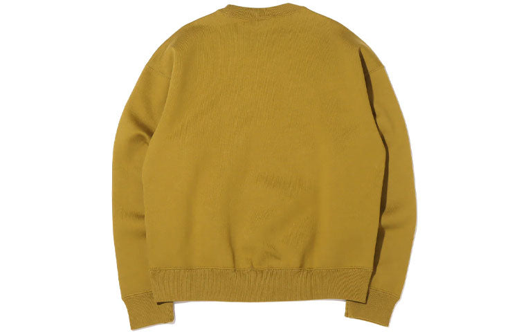 Men's Nike Lab Fleece Crew Solid Color Plush Stay Warm Sports Round Neck Pullover Desert Green DA0318-318