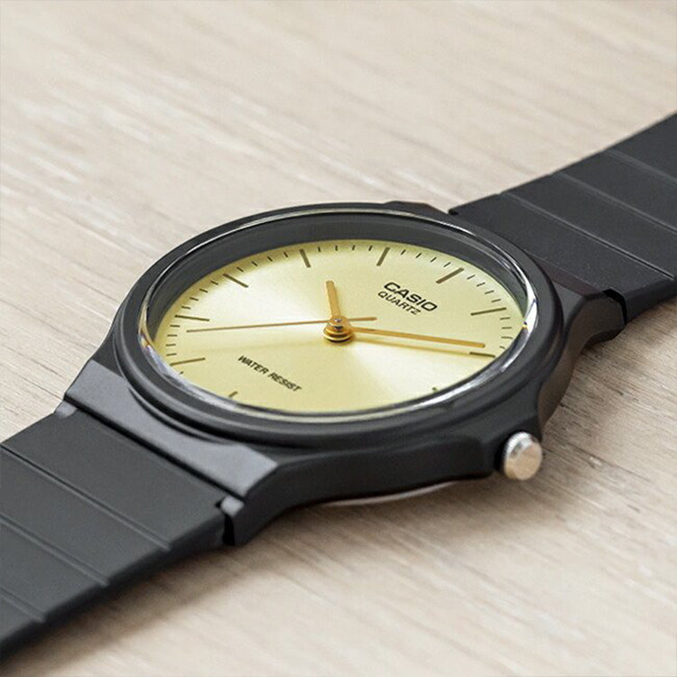 Casio Retro Fashion Analog Watch 'Gold Black' MQ-24-9ELJH