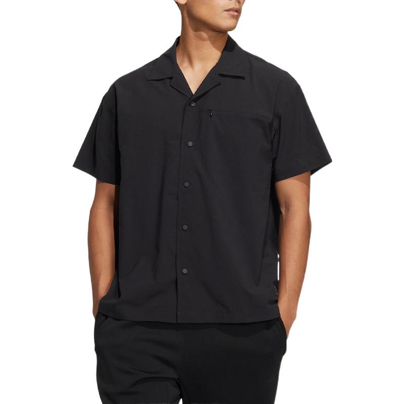 adidas originals Solid Color Sports Short Sleeve Shirt Black HD0023
