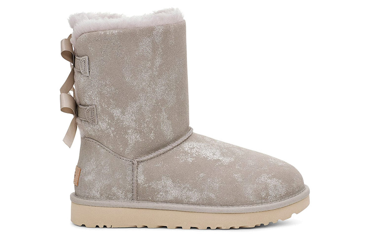 (WMNS) UGG Bailey Bow II Snow Boots Gray 1112532-GOA