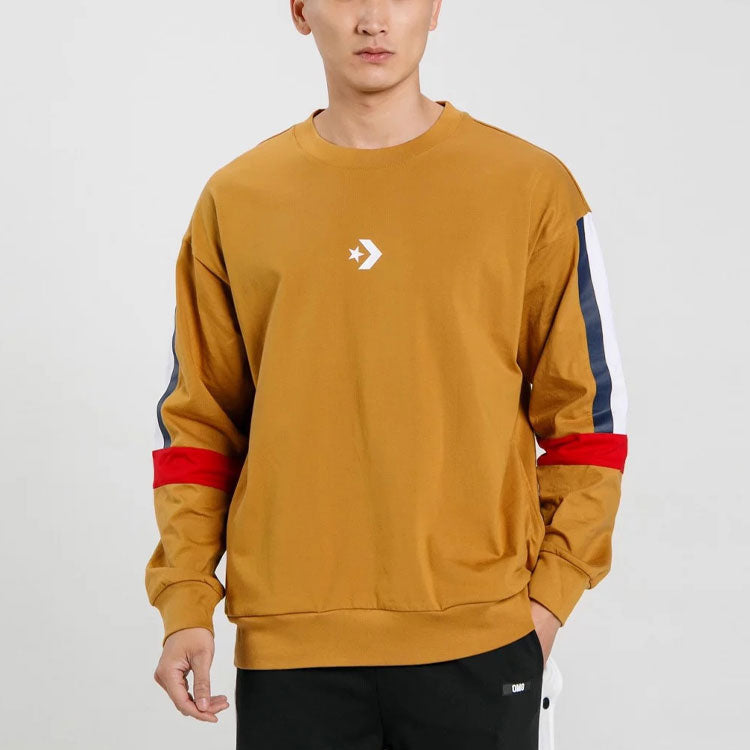 Converse LW Contrast Panel Sweatshirt Asia Sizing 'Brown' 10018022-A02
