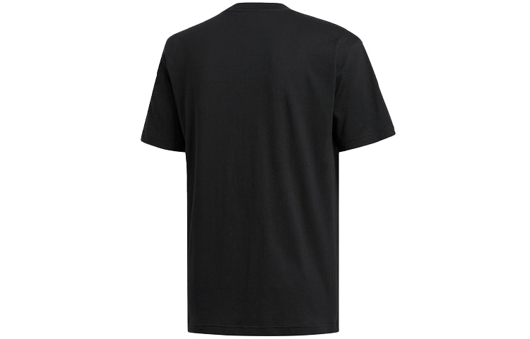 Men's adidas originals Grid Tref Tee Retro Mesh Logo Printing Sports Round Neck Short Sleeve Black T-Shirt FM1559