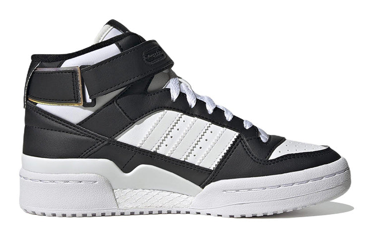 (GS) adidas Forum Mid J 'Black White Iridescent' HQ6845