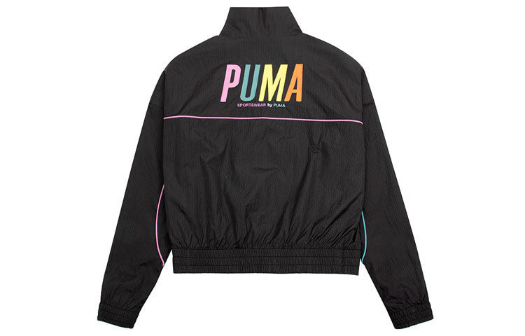 (WMNS) PUMA Logo Track Jacket 'Black' 535184-01