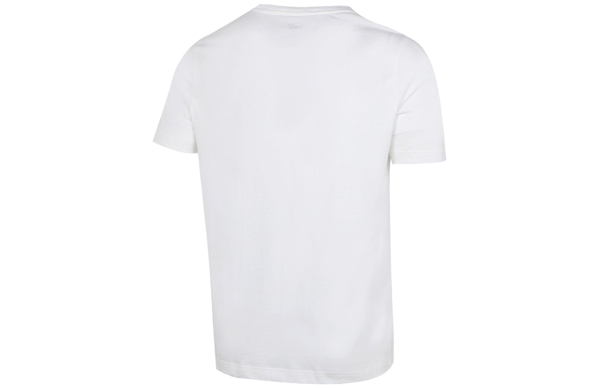 PUMA Large Logo Athleisure Casual Sports Round Neck Short Sleeve White 847180-02