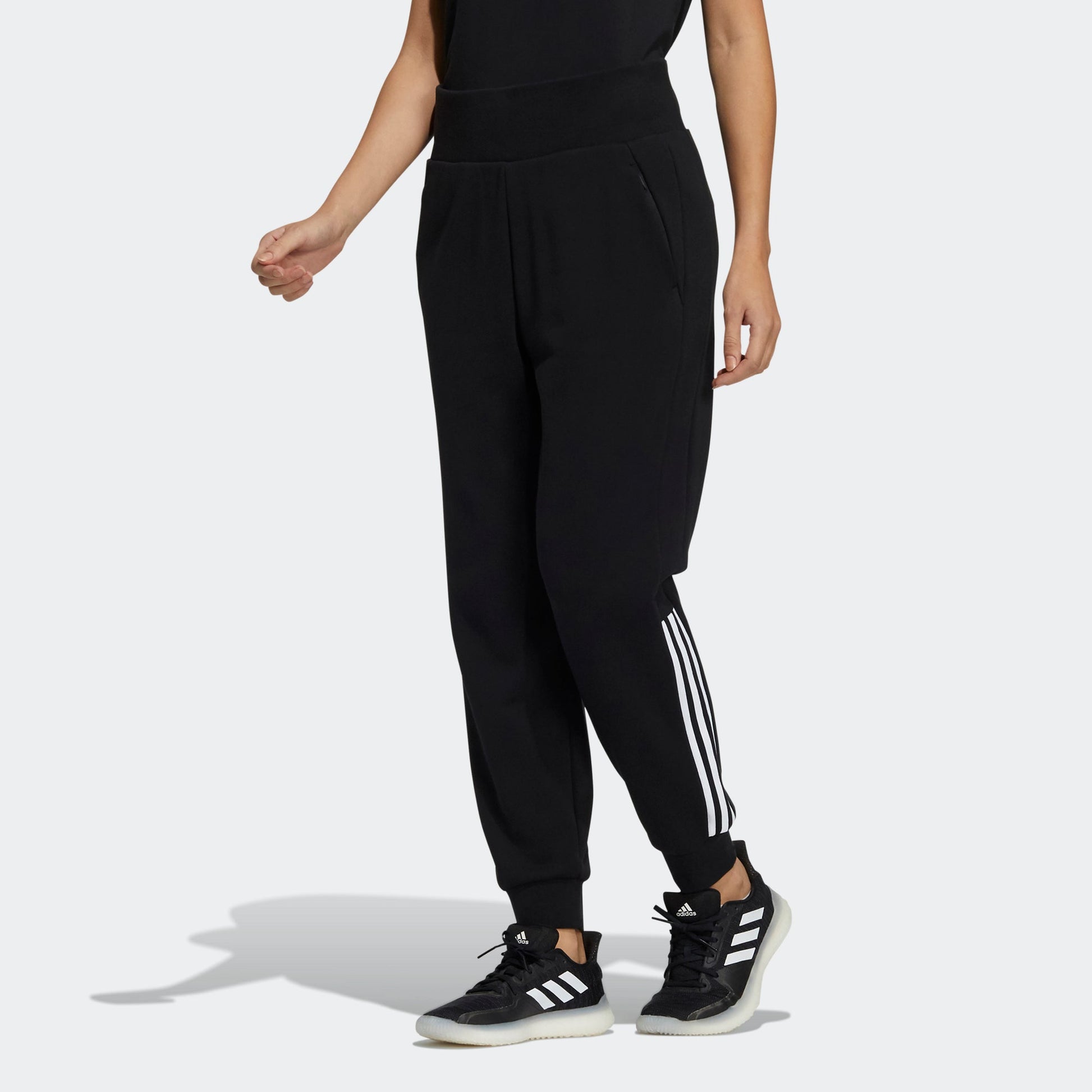 (WMNS) adidas Str W Pt Comf Solid Color Athleisure Casual Sports Long Pants/Trousers Black H09702