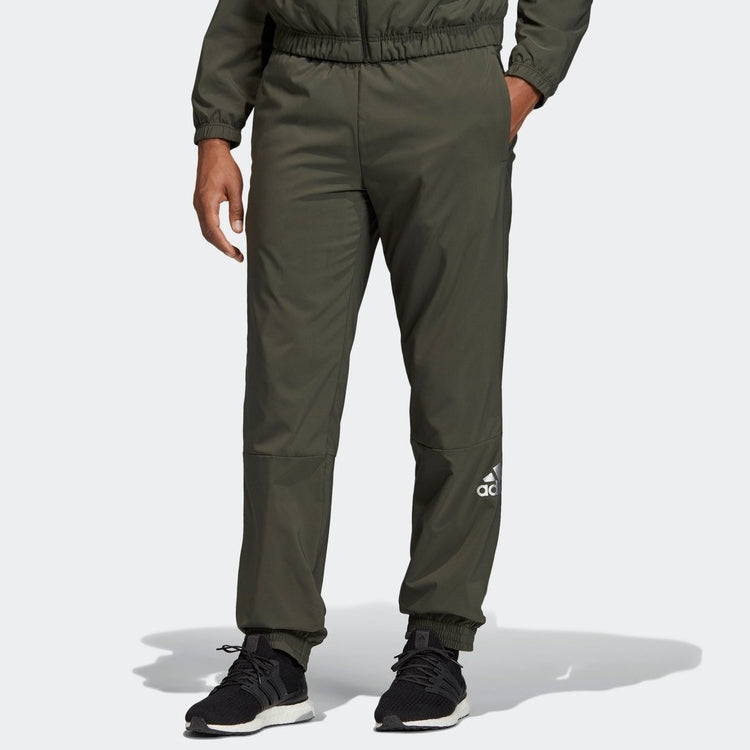 adidas originals M Sid Pnt WvnQ4 Training Sports Long Pants Brown EC6338