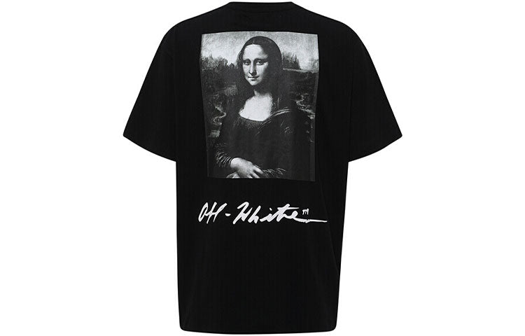 Off-White SS19 Tee Short Sleeve Mens Mona Lisa Normal Fit OMAA027S191850051020