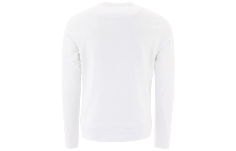 KENZO Tiger Head Logo Round Collar Long Sleeve Male White F555SW0014XW-01