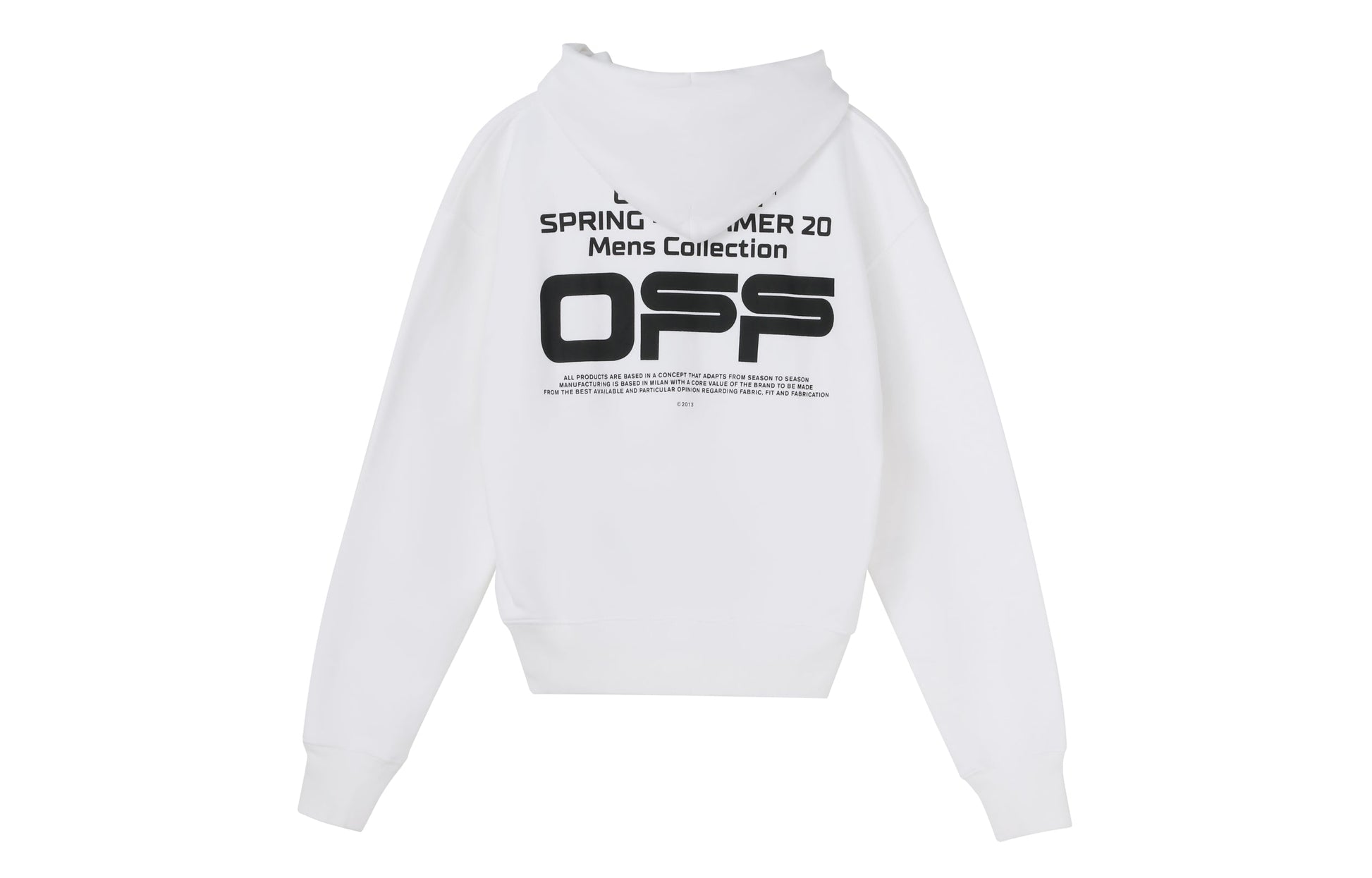 Men's Off-White Wavy Logo Slogan Printing OMBB037R20E300040110