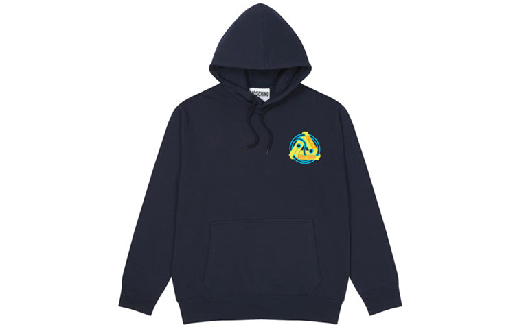 PALACE x Moschino Crossover Back Large Logo Alphabet hooded Long Sleeves Unisex Navy Blue ZCA170113171510