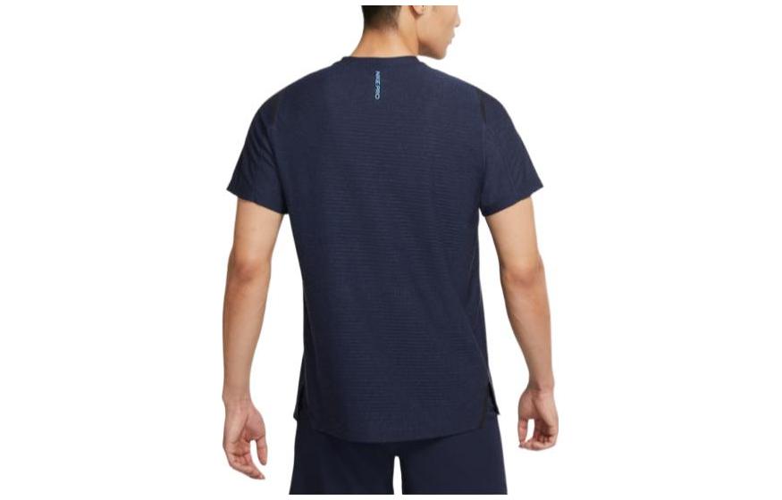 Men's Nike Athleisure Casual Sports Breathable Round Neck Short Sleeve Navy Blue T-Shirt CU4990-451