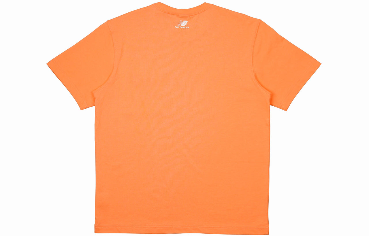 New Balance Chest Small Pocket Sports Short Sleeve Version Couple Style Orange NEA2E023-LOR