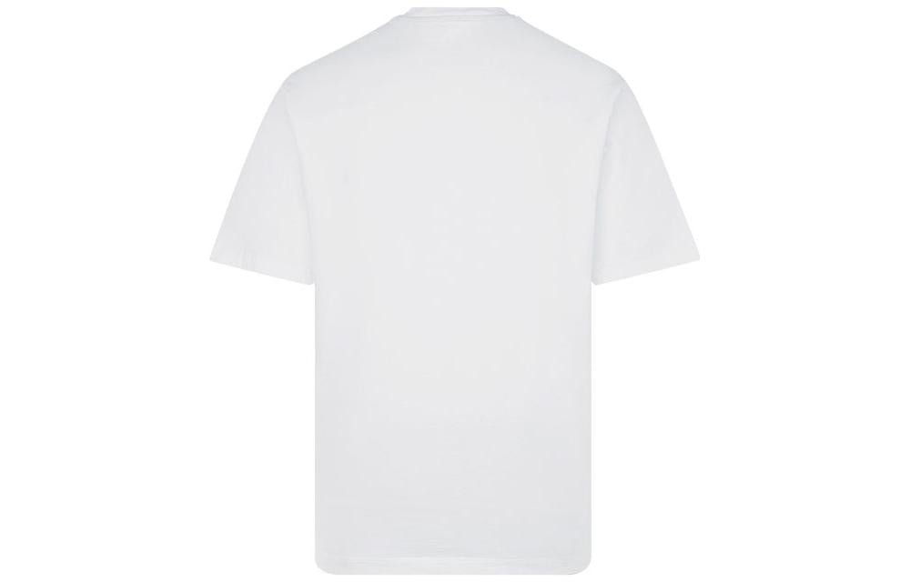Men's KENZO Classic Tiger Head Printing Loose Round Neck Short Sleeve White FA55TS5004YA-01