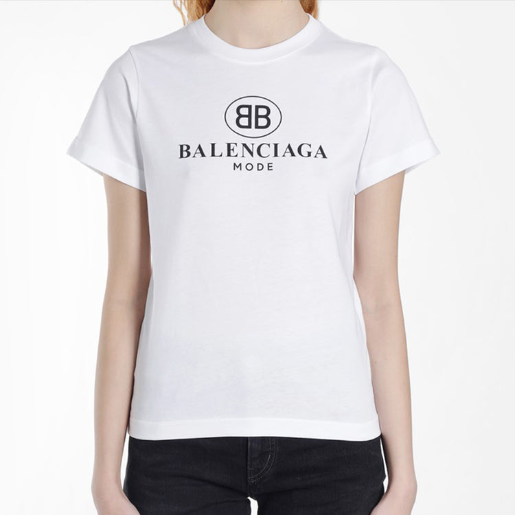 Balenciaga BB Alphabet Short Sleeve White 556110TYK239000