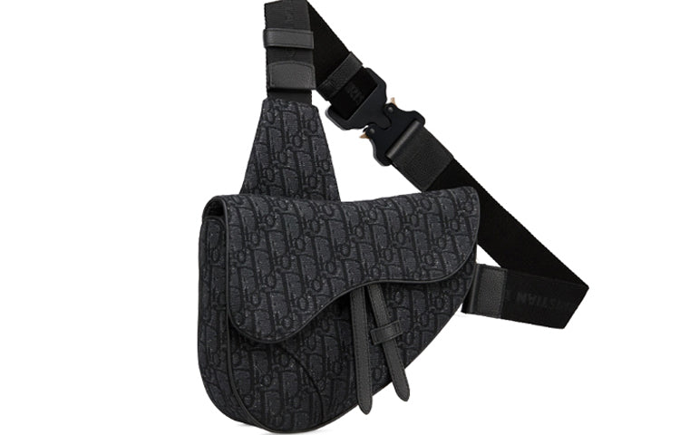 DIOR Saddle Bag 'Oblique Jacquard Black' 1ADPO093YKY-H00N