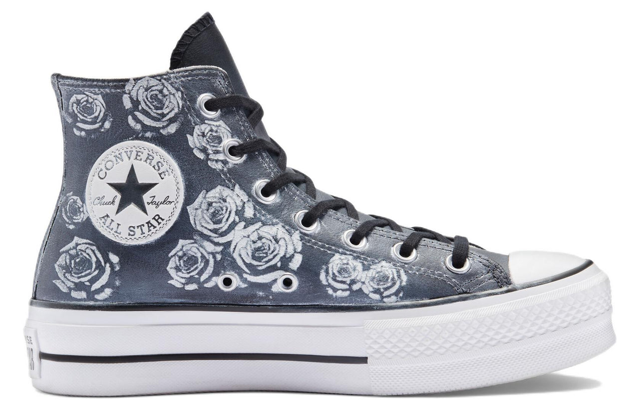 Converse Chuck Taylor All Star Lift Platform Leather Rose Garden 'Gray White' A04311C
