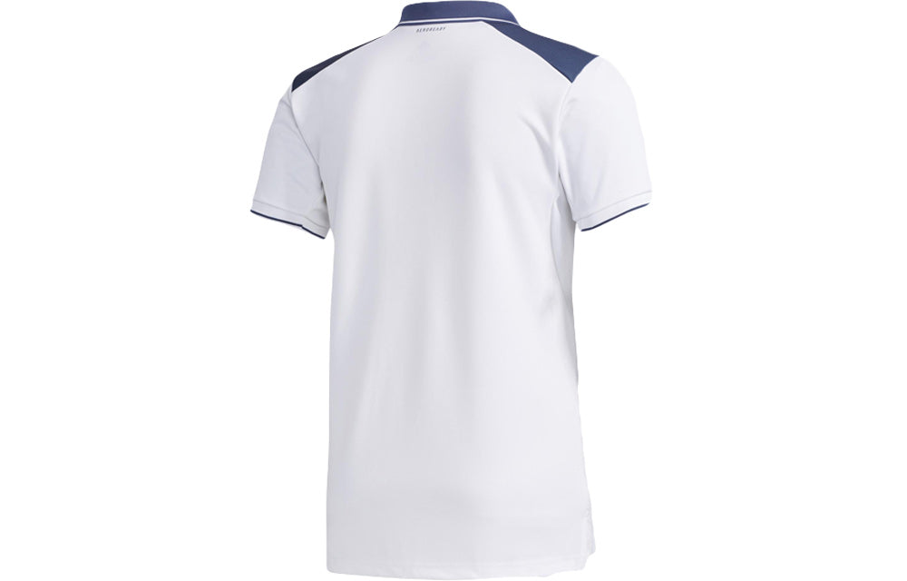 adidas Stripe Casual Short Sleeve polo White FN1452
