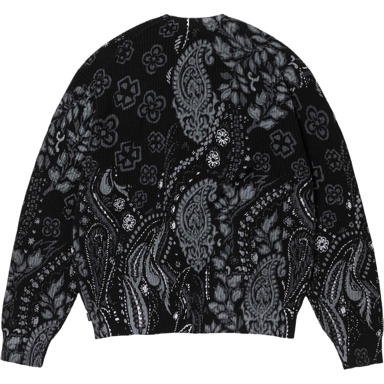 Supreme Printed Paisley Sweater 'Black White' SUP-SS24-237