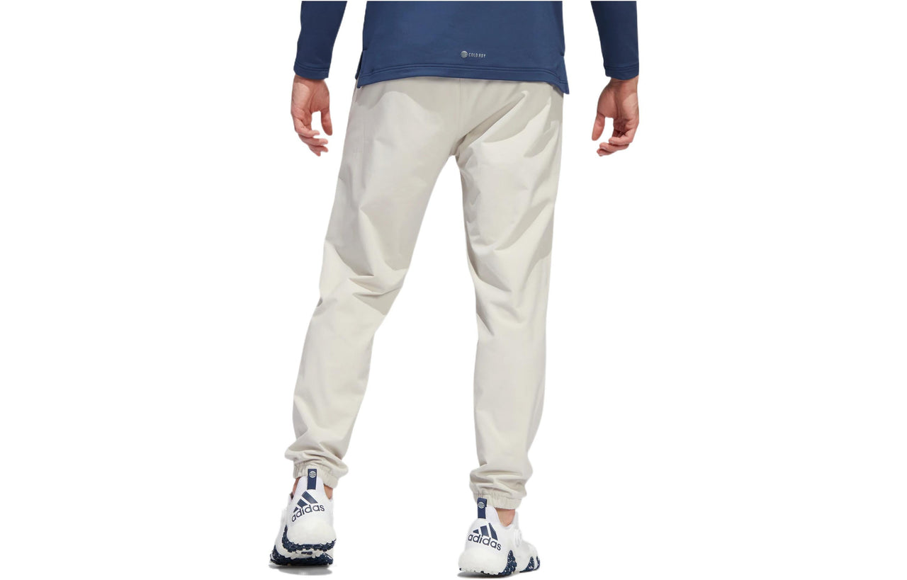 Men's adidas Solid Color Logo Straight Sports Pants/Trousers/Joggers White HF6602