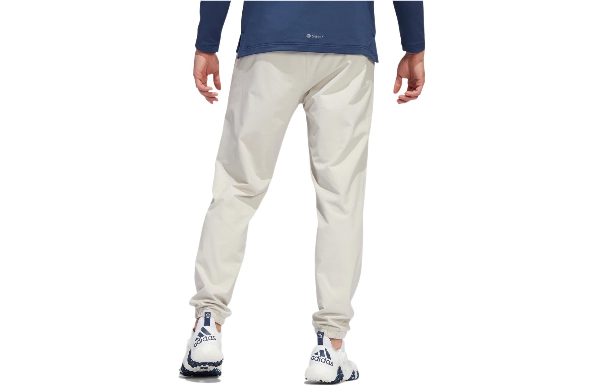 Men's adidas Solid Color Logo Straight Sports Pants/Trousers/Joggers White HF6602