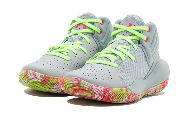 (GS) Under Armour Jet '21 'Mod Grey Quirky Lime Camo' 3024794-106