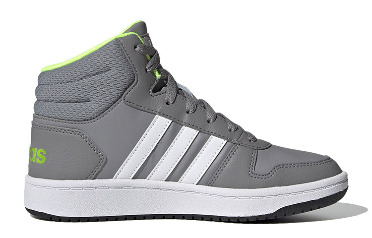 (PS) adidas Hoops 2.0 Mid J 'Grey Volt' FY7010