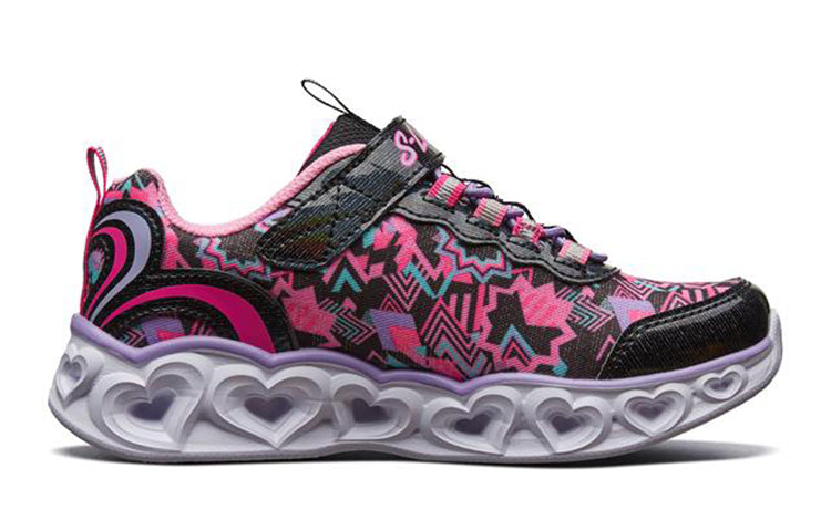 (GS) Skechers Love Lights Low Black/Pink 20180L-BKMT