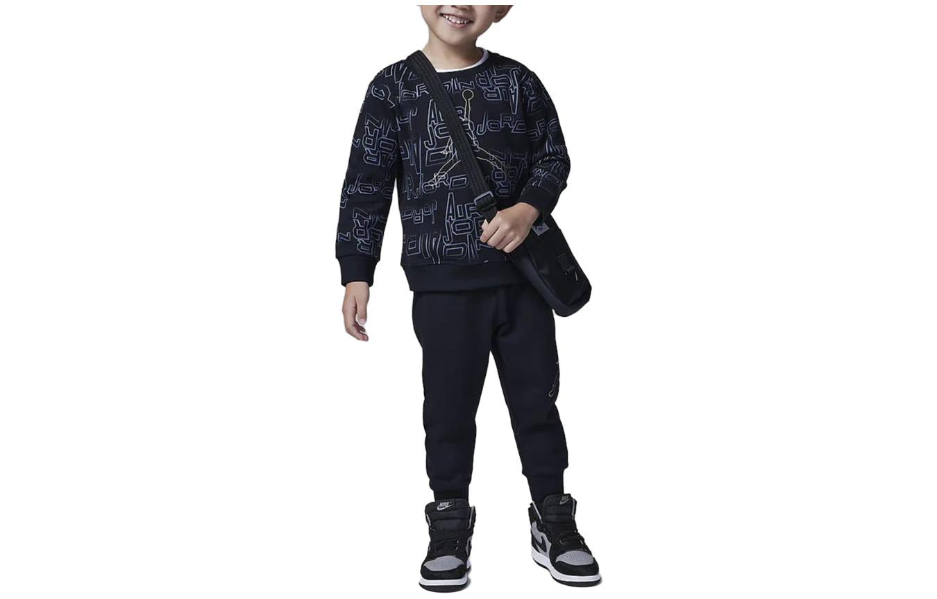 (TD) Air Jordan Take Flight Black and Gold Crew Set 'Black' FV5905-010