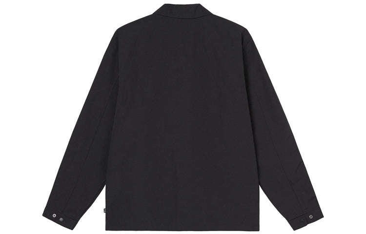 Men's Stussy Embroidered Logo Jacket Black 115576
