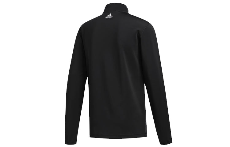 adidas Golf Sports Cardigan Long Sleeves Stand Collar Black FJ9978